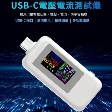 🍎【台灣出貨】電壓電流測試儀 電壓 電流表 檢測計 測試器 測試儀 檢測儀 USB-A 190W USB-C 150W