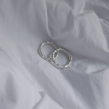 925 銀 扭紋戒指 R_201