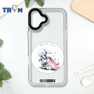TRON iPhone 16 PLUS 小動物的小被被單圖 防摔太空載具殼 透白 軟硬 手機殼