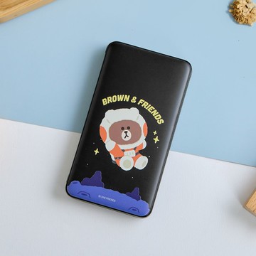 LINE FRIENDS經典-太空裝熊大雙線快充10000mAh行動電源