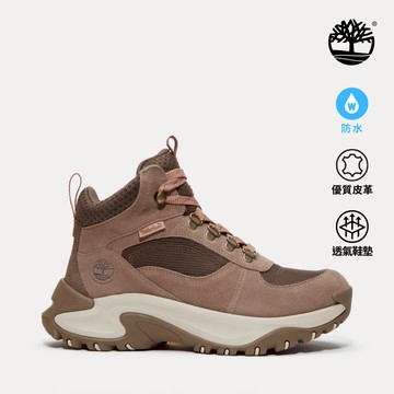【網路限定】Timberland 女款棕色Mt. Maddsen Peak防水中筒健行鞋|A41Q8ET5