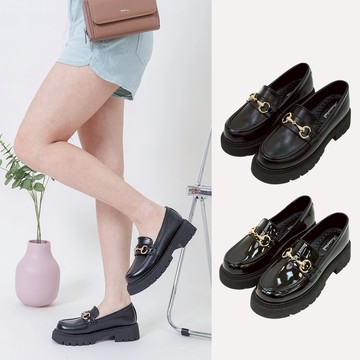 Material瑪特麗歐 T53099 一般碼23-25(另有加大碼) 女鞋 懶人鞋 MIT簡約銜釦樂福鞋