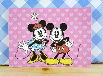 【震撼精品百貨】Micky Mouse 米奇/米妮  卡片-米奇米妮愛心粉站 震撼日式精品百貨