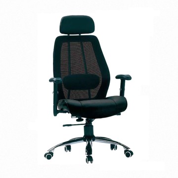 AS DESIGN雅司家具-十兵衛黑色網布辦公椅-63*50*118cm