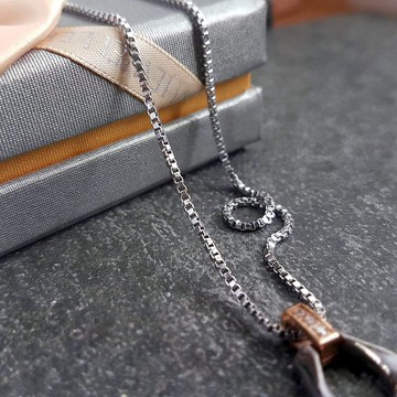 1.5mm方盒鏈(單鍊)鋼鍊42-75cm 頸鍊短鍊鎖骨鍊