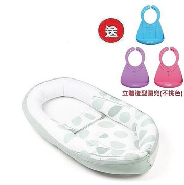 比利時Doomoo 嬰兒安全環抱睡窩(DMCO08複葉綠)2944元+送立體造型圍兜(顏色隨機出貨）