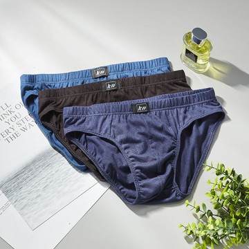 KN 精梳棉比基三角褲(3入)/盒（顏色隨機）