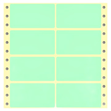 華麗牌 電腦列印標籤 雙排 WL-5015G 綠色  65 x 35mm  1200張  1盒