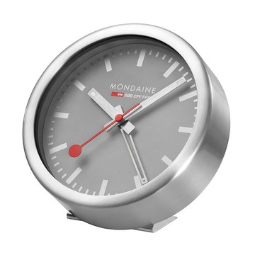 MONDAINE 瑞士國鐵12.5cm兩用鬧鐘 桌鐘 大地灰 / CLOCK99786BV