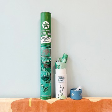 香港山系刮刮地圖 + 吸汗巾組合