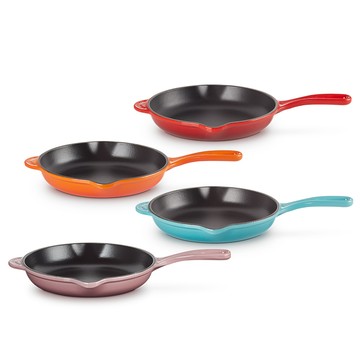 LE CREUSET -琺瑯鑄鐵鍋單耳單柄圓煎盤20cm (櫻桃紅/火焰橘/錦葵紫/加勒比海藍 4色選1)
