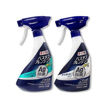 日本LION獅王-LOOK PLUS免刷洗Ag銀離子去除粉紅垢浴缸噴霧清潔劑500ml/藍瓶(約60秒瞬效洗淨版,衛浴清潔除水垢,浴廁地板牆面清新消臭)