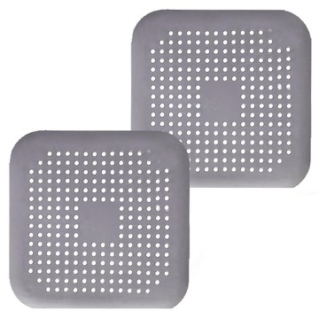 AHOYE 排水孔/排水蓋/地漏蓋/地漏塞濾網 2個  15 x 15 x 0.3cm  單一顏色