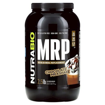 NutraBio, MRP 40:40:20 代餐，巧克力奶昔味，2.5 磅（1115 克）