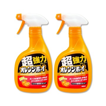(2瓶超值組)日本第一石鹼-Orange Boy強力橘油居家萬用泡沫噴霧清潔劑400ml/橘瓶(柑橘香氛除頑垢慕斯,廚房家電免刷洗分解油污,浴室水垢多用途噴槍洗潔)