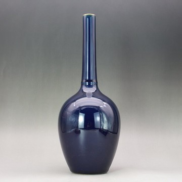 清康熙民窯祭藍釉膽瓶 花瓶 古董古玩陶瓷器仿古老貨收藏品擺件