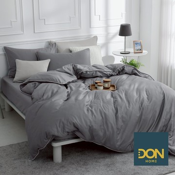 DON 時光漫旅300織長絨棉兩用被床包組｜砂礫灰｜(雙人/加大)