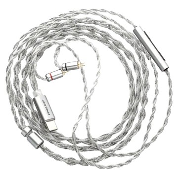 MOONDROP 水月雨 FreeDSP耳機 升級線 TYPE-C帶麥線  銀色  1個