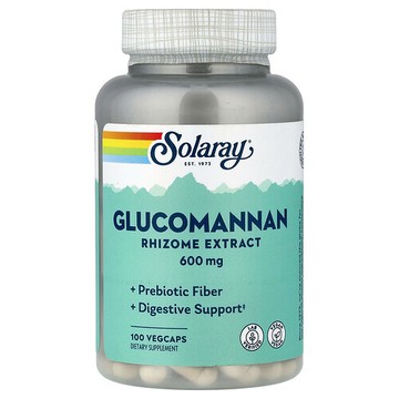 Solaray, 葡甘露聚糖，根莖提取物，600 毫克，100 粒素食膠囊
