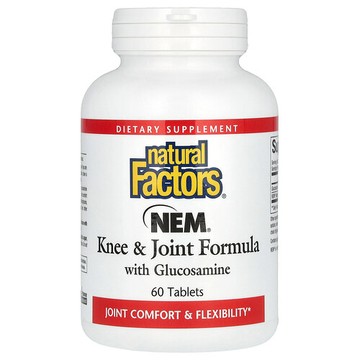 Natural Factors, NEM，含殼糖胺膝關節配方，60 片