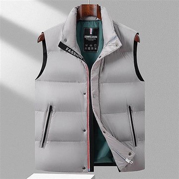 【巴黎精品】真 羽絨90%白鴨絨 羽絨外套鴨絨夾克-全新簡約百搭羽絨馬甲男外套4色a1is36