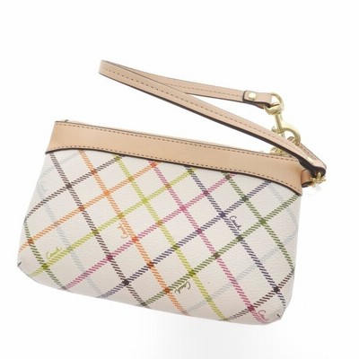 COACH コーチ アクセサリーポーチ チェック柄 ✨️美品✨️ COACH チェック柄 コーチ アクセサリーポーチ ハンドバッグ