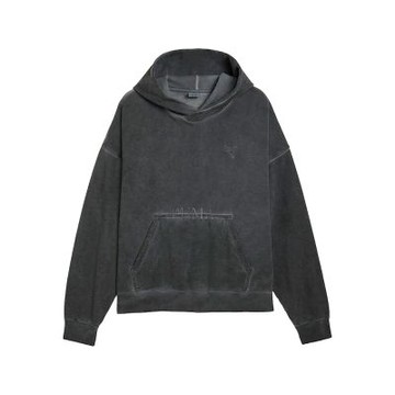 Puma 水洗帽T Washed Out Graphic Boxy 歐規 灰 連帽 仿舊 635272-44