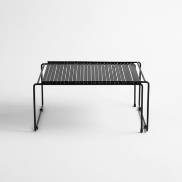 INK鐵製烤漆伸縮型收納架 黑