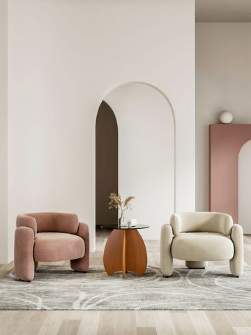 沙發椅 現代簡約客廳休閑網紅輕奢接待會客區洽談桌椅白色單人沙發椅創意