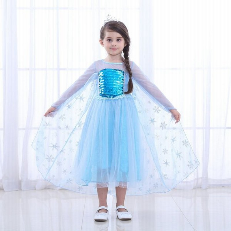 子供 アナ雪 エルサ風 長袖 コスチュームドレス コスプレ ワンピース 女の子 キッズ パーティードレス ハロウィン衣装 Halloween特集 クリスマス 3点セット 通販 Lineポイント最大get Lineショッピング