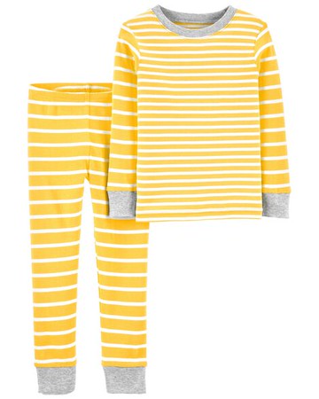 Baby 2-Piece Striped 100% Snug Fit Cotton PJs