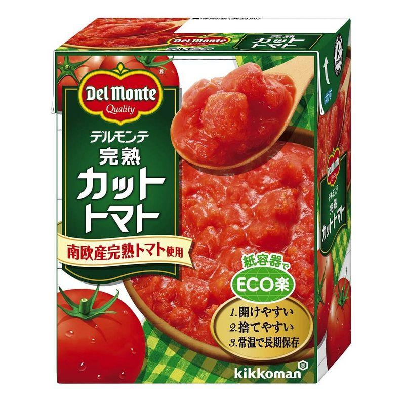 キッコーマン食品 デルモンテ 完熟カットトマト 紙パック トマト缶 缶詰 388g×12個