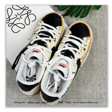 【HAO NICE】惡作劇訂製款NIKE Court Legacy️墨趣雛菊 田園風 淺黃色 板鞋 運動鞋