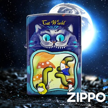 [隔日到貨] ZIPPO 防風打火機 貓咪世界 Z-070 黃銅 美國製 煤油打火機
