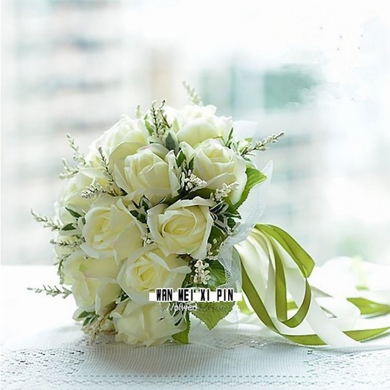 ウエディング ブーケ ローズ 高級造花 結婚式 ギフト 結婚式 披露宴 写真撮り 花嫁 花束 ウェディング用 ブライダルブーケ 手作り 通販 Lineポイント最大get Lineショッピング