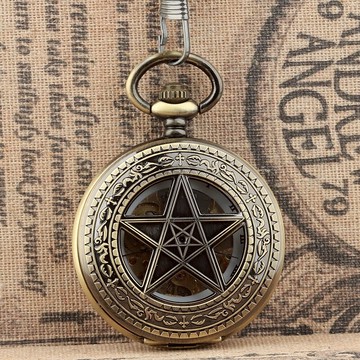 五角星中國風八一毛澤東瑞士十字架中國結復古機械懷表全自動掛表