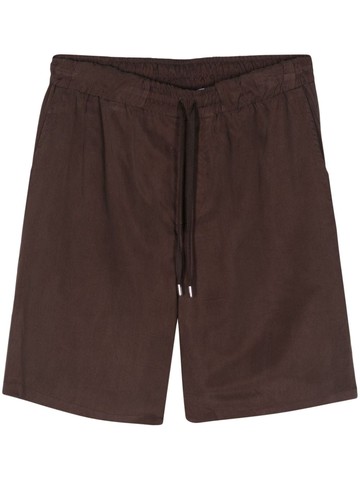 Costumein - drawstring-waist satin shorts - men - Cupro - 50 - Brown