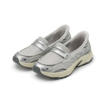 SKECHERS STAMINA SPORT 瞬穿休閒樂福鞋 銀 150715SIL 女鞋