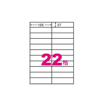 華麗牌 阿波羅 A4 電腦列印標籤 22格 1000張入 / 箱 WL-9622-1K【APP滿額下單10%點數(單一帳號最高5000點)】1/31止