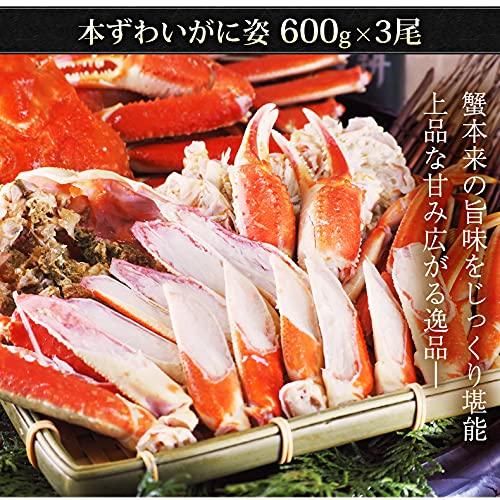 魚耕 ズワイガニ ずわい蟹 ボイル 姿 1.8kg 特大600g×3尾 ギフト