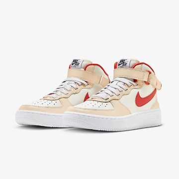 【NIKE】CNY龍年限定 AIR FORCE 1 MID EASYON GS 童鞋 大童 女鞋 休閒鞋 米橘紅-FZ5521161