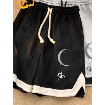 運動短褲男夏季薄款五分褲跑步健身休閑褲美式籃球中褲5分褲子潮