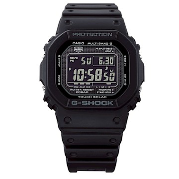 CASIO 卡西歐 G-SHOCK  電波 太陽能電力 日本製造 經典方型 酷黑 GW-5000HS-1_42.8mm