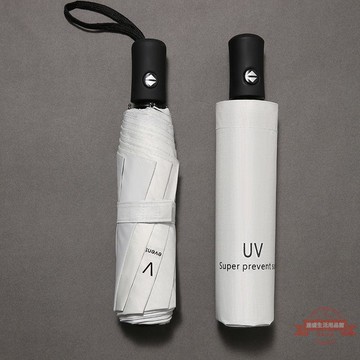 雨傘小巧便攜晴雨兩用自動折疊大號手動太陽傘防紫外線黑膠遮陽傘