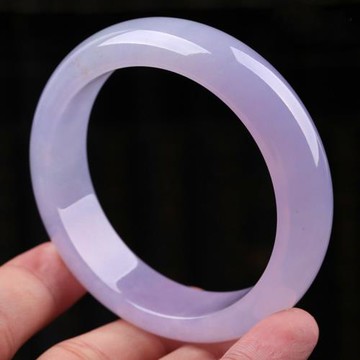 翡翠手鐲女冰糯種鐲子天然緬甸老坑春彩紫色貴妃冰種紫羅蘭玉手鐲