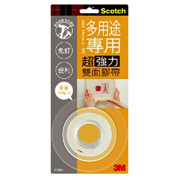【文具通】3M多用途超強雙面膠帶V1805 18mm*1m E1030462【APP滿額下單10%點數(單一帳號最高5000點)】1/31止