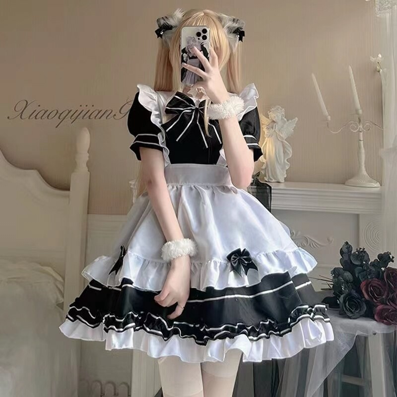 大人気新作 コスプレ メイド服 コスプレ メイド服 M ハロウィン アニメ コスチューム ワンピース エプロン