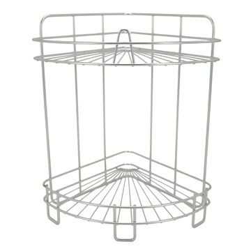 綠舍家居 精緻高級不銹鋼雙層轉角架 29.5x22.5x35cm  單一顏色  1個