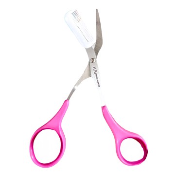 KAI 貝印 眉毛剪 附梳  桃紅  1入