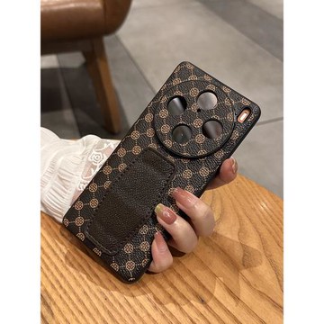 適用vivox200手機殼x200ultra鏡頭全包保護套新款潮牌皮質挽帶支架x100pro防摔男女款x90S創意簡約送斜挎掛繩